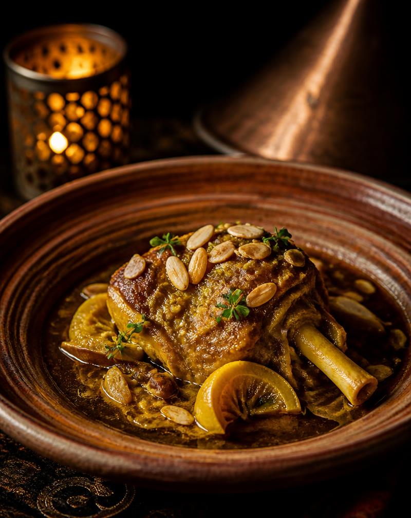 Tajine d'agneau halal au safran proposé par Dār Al-Karam