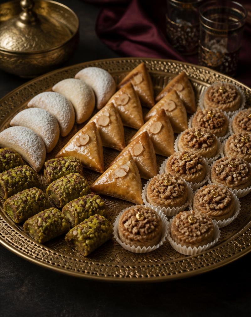 Pâtisseries orientales pour un menu de mariage halal